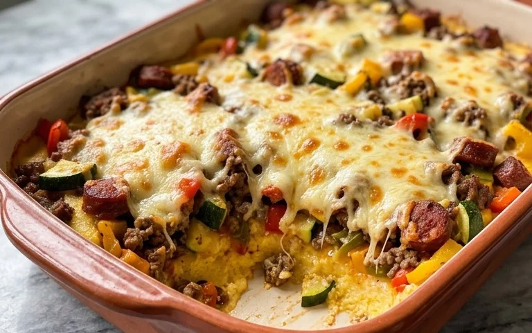 Gratin de polenta beef chorizo lÃ©gumes 