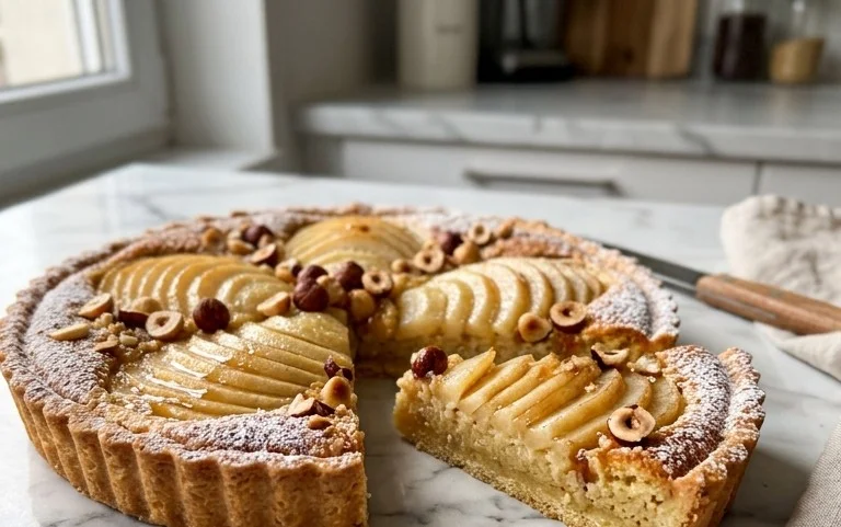 Tarte Poire Noisette Sablé Breton Gourmande