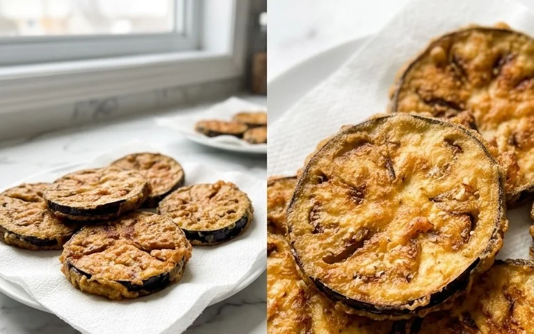 Aubergines frites parfaites à la poêle : croustillantes & fondantes