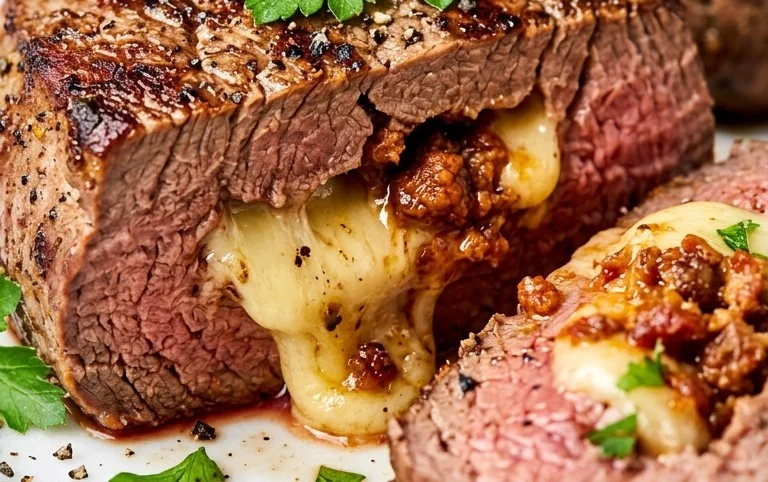 Filet mignon farci au beef chorizo et comté