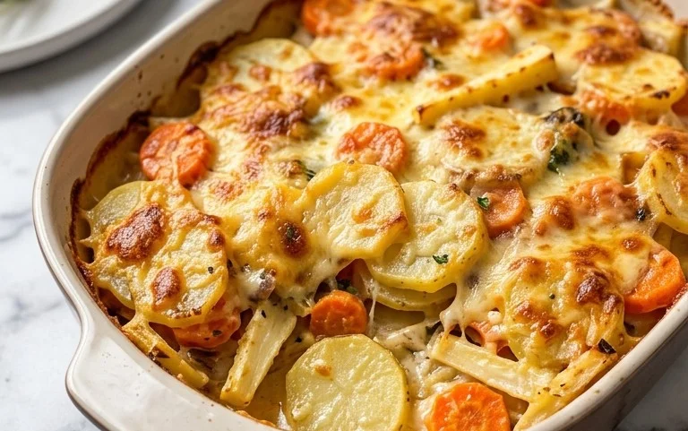 Gratin Légumes Racines Fromage : Réconfortant & Savoureux