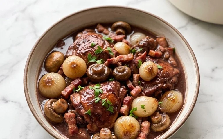 Coq au Vin authentique : recette française traditionnelle